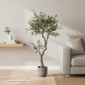 Frosted 5 Ft. Faux Olive Tree In Nursery Pot For Home Office D Cor