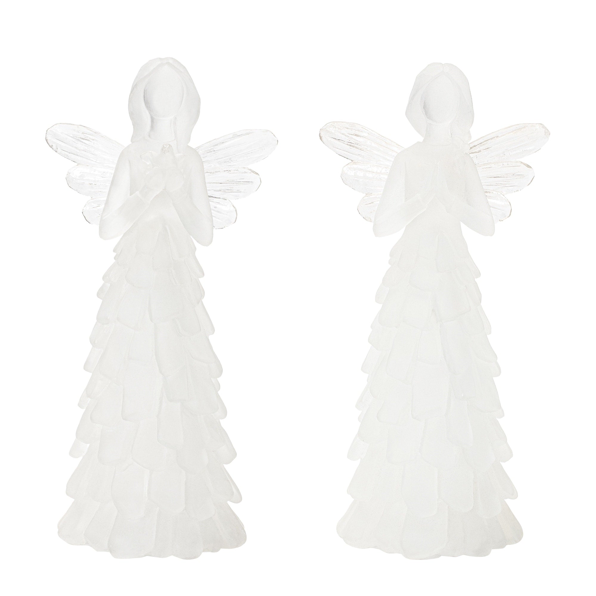 Frosted Angel Figurine Set Of 4