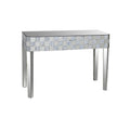 Frosted Chequered Pattern Console Table In Rectangular Shape Clear