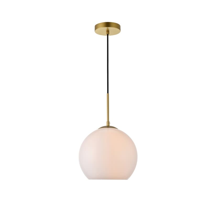 1 Light Pendant With 10 Inch Frosted White Glass