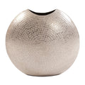 Frosted Silver Metal Vase Large