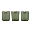 Frosted Snowflake Votive Holder Set Of 3