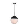1 Light Pendant With 12 Inch Frosted White Glass