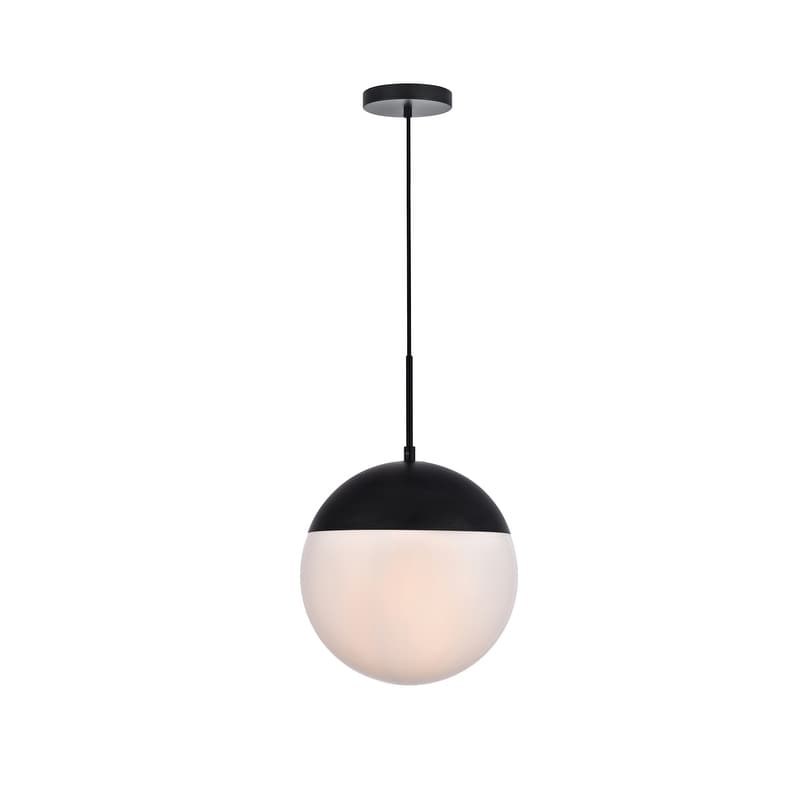 1 Light Pendant With 12 Inch Frosted White Glass