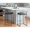 Fuji Contemporary Black Stackable Counter Stool Set Of 2