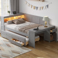 Full Daybed With Storage Trundle Charging Station Desk