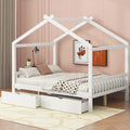 Full House Platform Bed With Roof Headboard Footboard Drawers