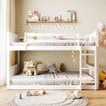 Full Over Full Bunk Bed With Ladder In Solid Pine Wood