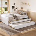 Full Platform Bed Frame Daybed With Trundle Bed Power Strip