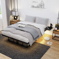 Full Size Bed Frame Heavy Duty Metal Bed Frame Quick Easy Assembly Led Light No Noise Black