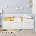 Full Size Daybed With Drawers And Shelves