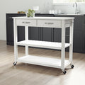 Full Size Granite Top Kitchen Prep Cart 43 W X 17 D X 35 H