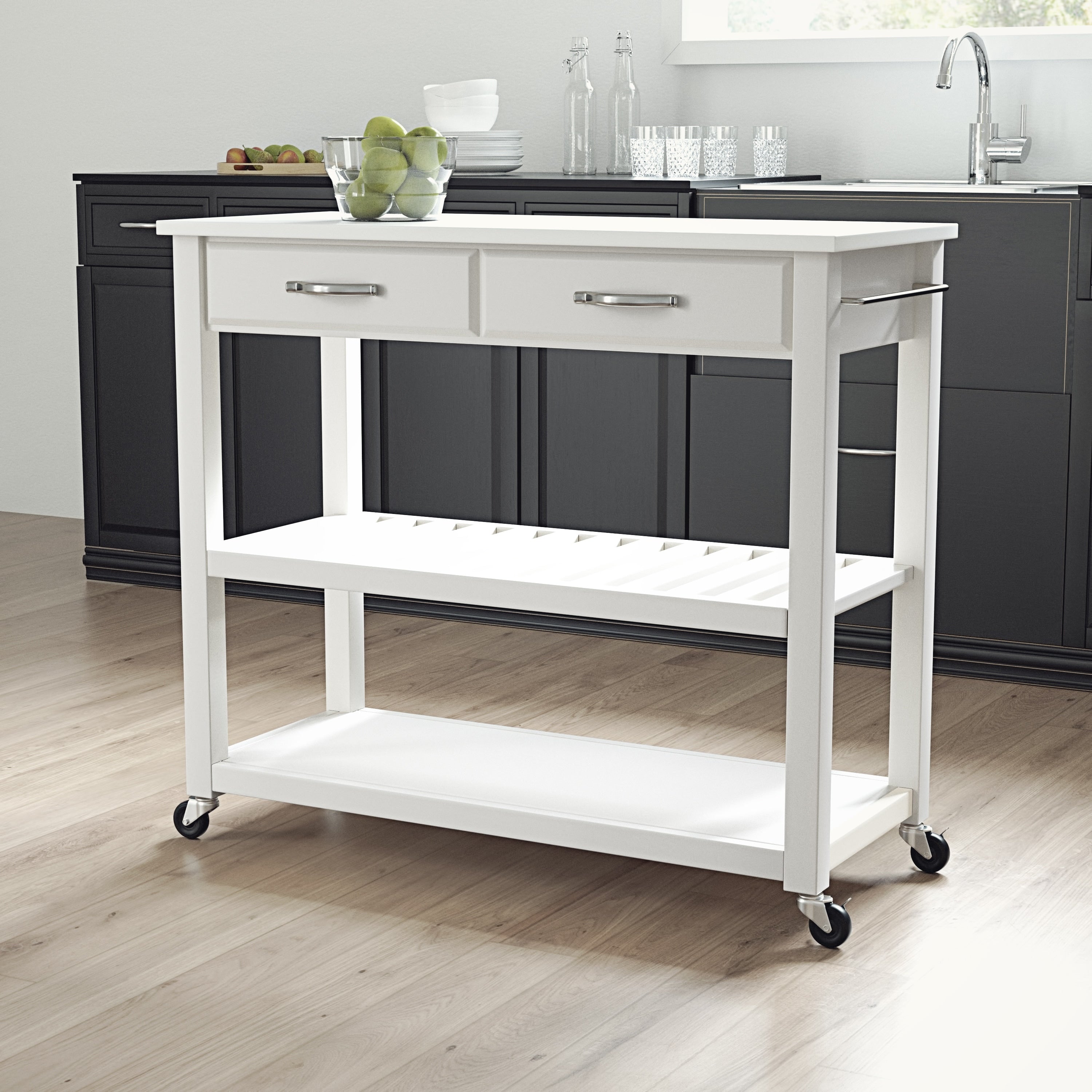 Full Size Granite Top Kitchen Prep Cart 43 W X 17 D X 35 H
