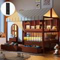 Full Size House Bed With 2 Large Drawers And Side Bookshelf
