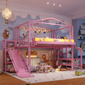 Full Size Loft Bed With Storage Stairs Shelves And Built In Wardrobe Metal Loft Bed Frame With Usb Ports And Led Lights