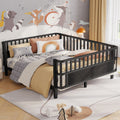 Full Size Metal Kids Platform Bed Safety Rail Round Corners