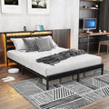 Full Size Metal Platform Bed Frame With Headboard And Footboard