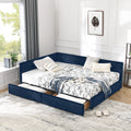 Full Size Storage Upholstered Tufted Frame Sofa Bed With Backrest And Armrests