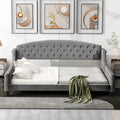 Full Size Tufted Daybed Modern Luxury Button Tufted Sleeper Sofa With Upholstered Frame