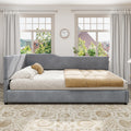 Full Size Upholstered Daybed Platform Bed Frame For Bedroom