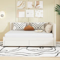 Full Size Upholstered Daybed Sofa Bed Frame With 2 Storage Drawers