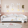 Full Size Upholstered Daybed With Cloud Shaped Backrest No Box Spring Needed