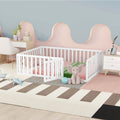 Full Size Wood Daybed Frame With Fence White