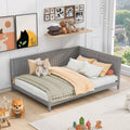Full Size Wood Daybed Sofa Bed Gray