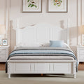 Full Size Wood Platform Bed Frame Retro Style Platform Bed With Wooden Slat Support