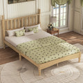 Full Size Wood Platform Bed With Headboard Slat Support