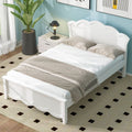 Full Size Wood Platform Bed With Headboard White Sturdy Wooden Platform Bed