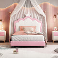 Full Twin Size Upholstered Princess Bed With Crown Headboard Full Twin Size Platform Bed With Headboard And Footboard