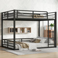 Full Twin Xl Queen Metal Bunk Bed For Kids Teens Adults Heavy Duty Noise Reduced Frame With Safety Rails