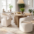 Fully Assembled Barrel Dining Chair With Casters
