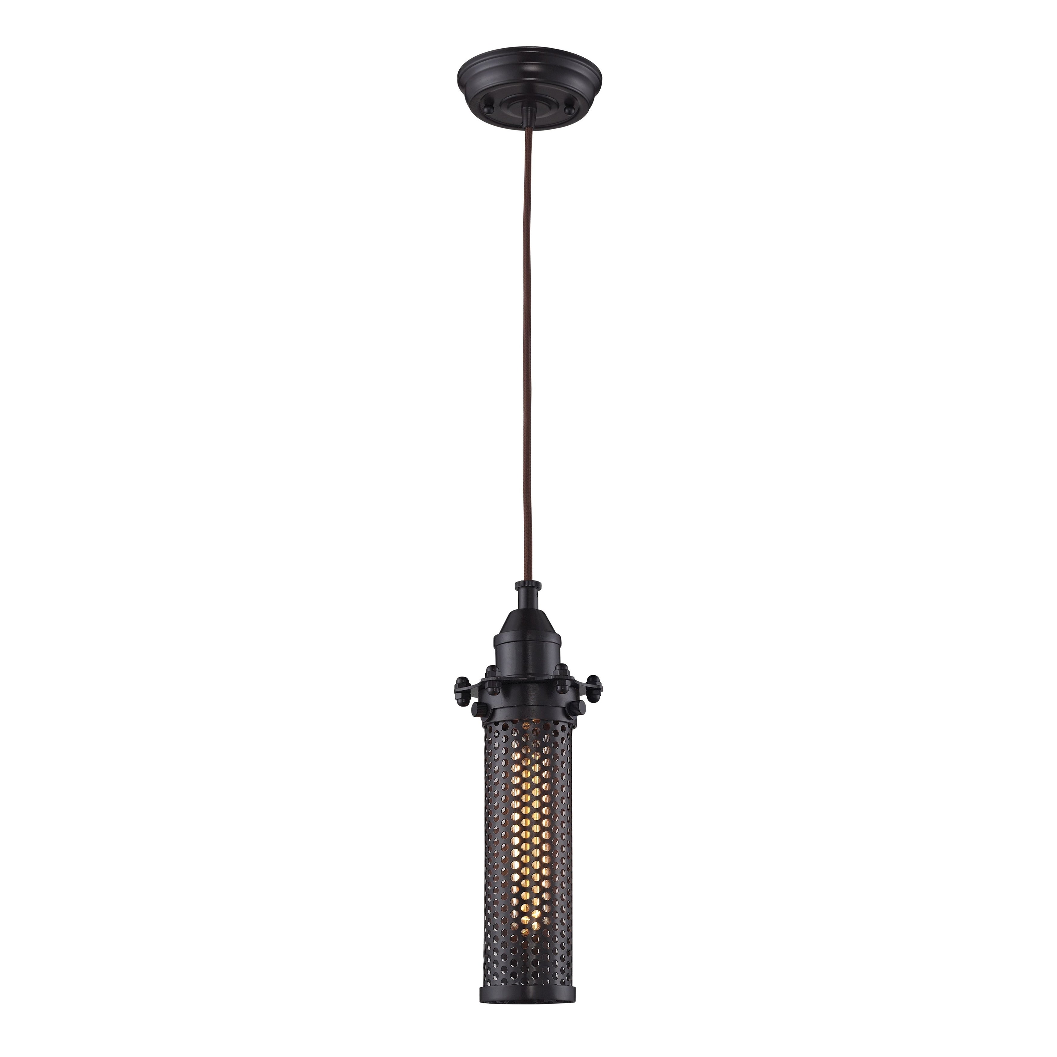 Fulton 4 Inch Wide 1 Light Pendant In Oil Rubbed Bronze