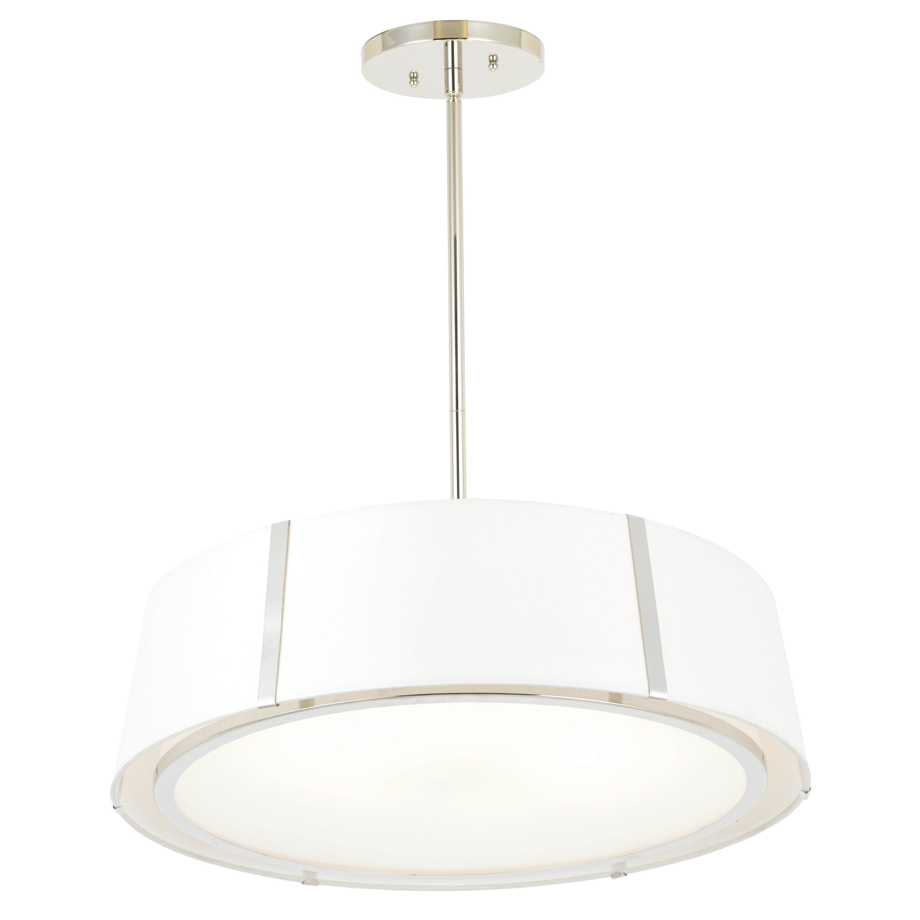 Fulton 6 Light Polished Nickel Convertible Chandelier Semi Flush Mount