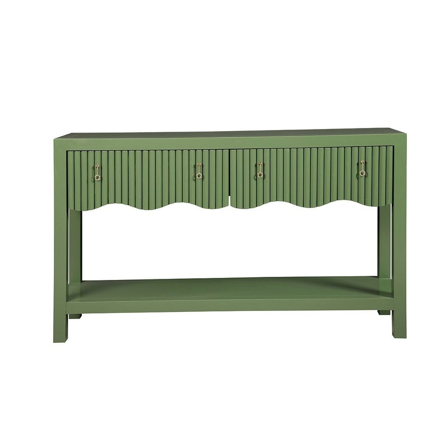 Furniture Classics Abrams Mahogany Gold Console Table