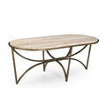 Furniture Classics Beale Gold Iron And Marble Coffee Table Inlaid