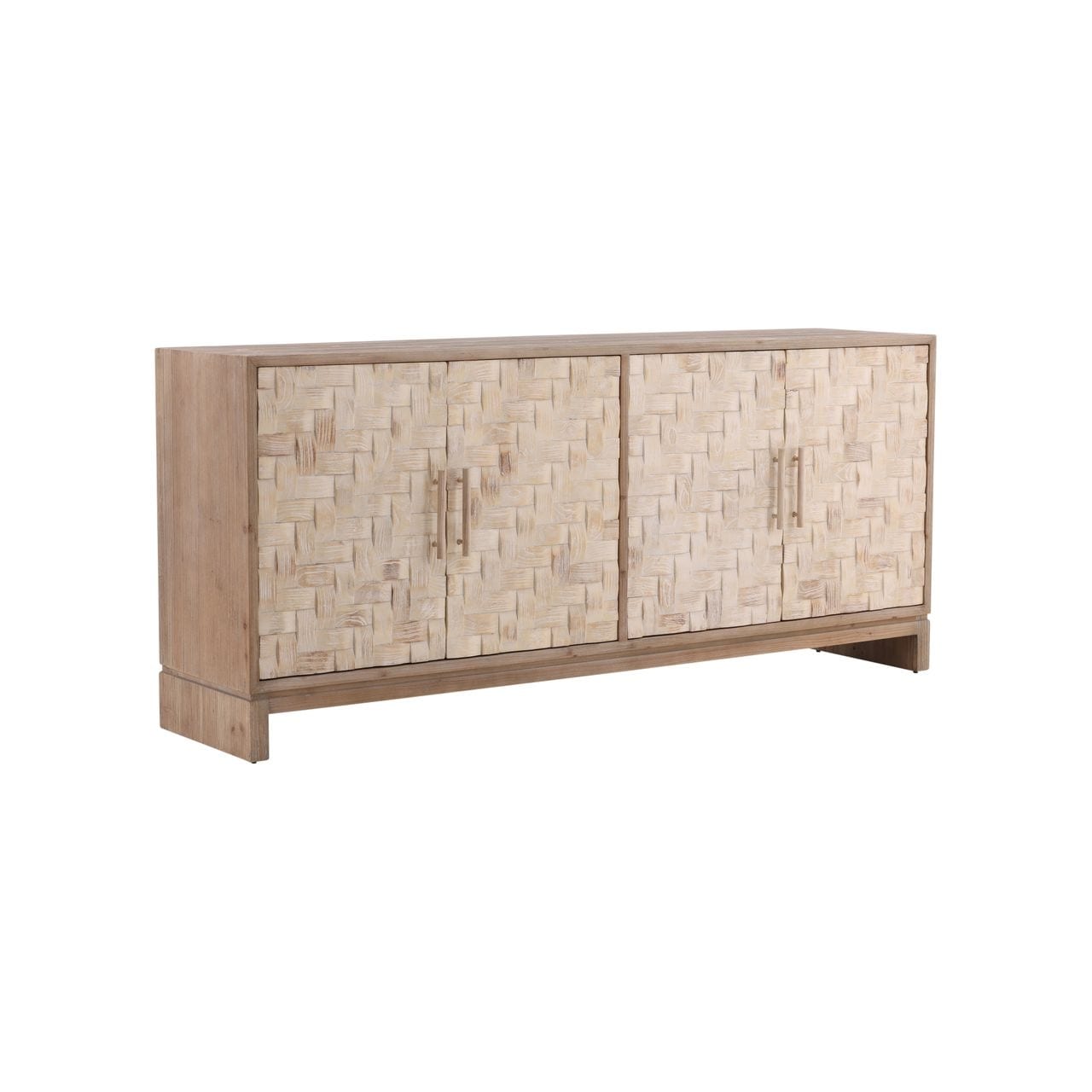 Furniture Classics Lafayette Natural Wood Basket Weave 4 Door Sideboard