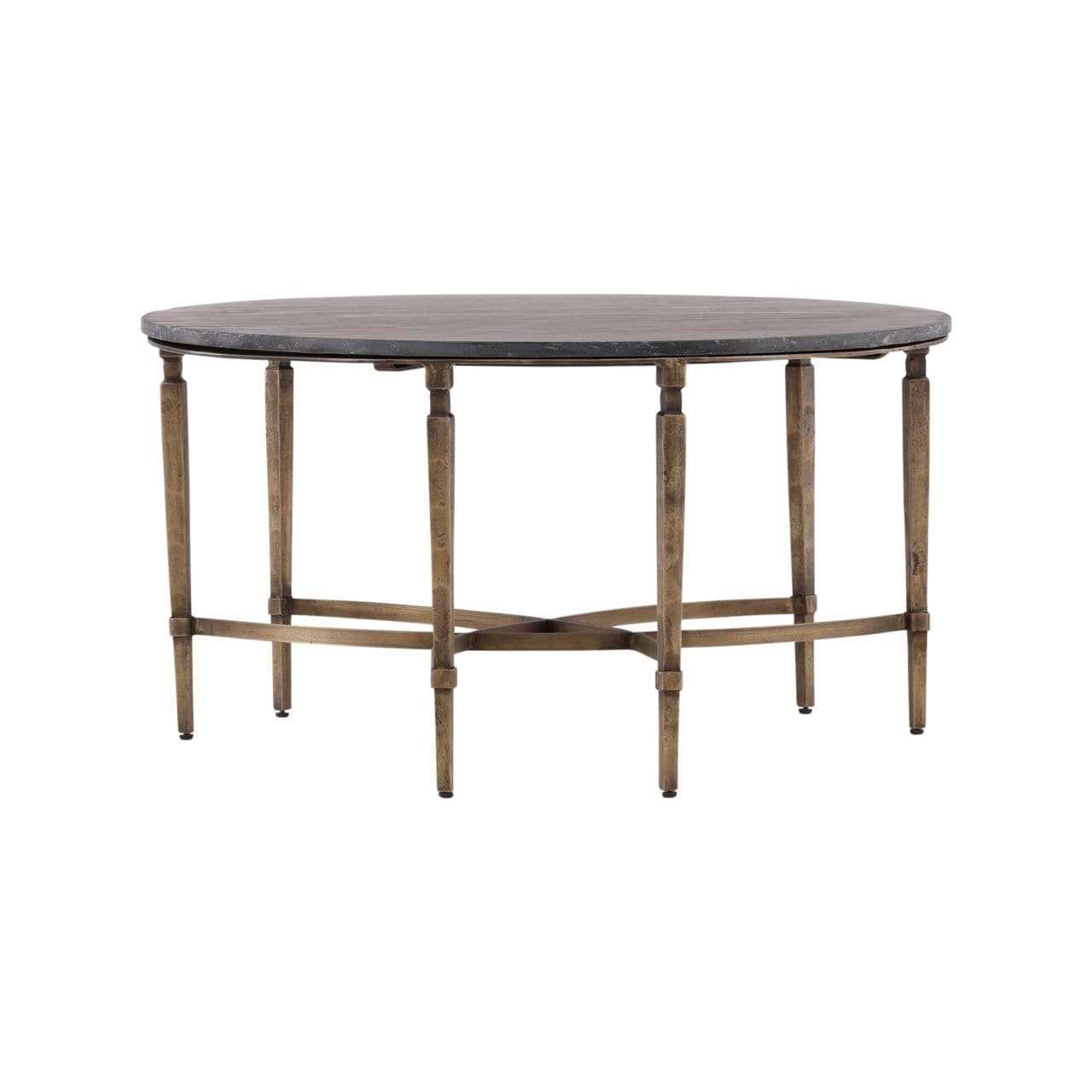 Furniture Classics Pasadena Gold Iron And Stone Coffee Table