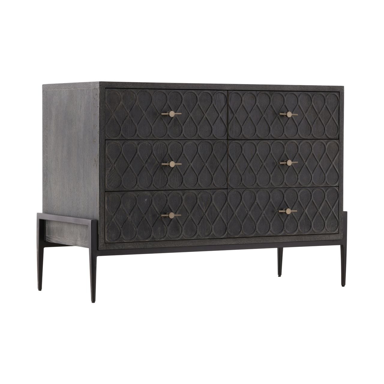 Furniture Classics Pine And Iron Six Drawer Chest