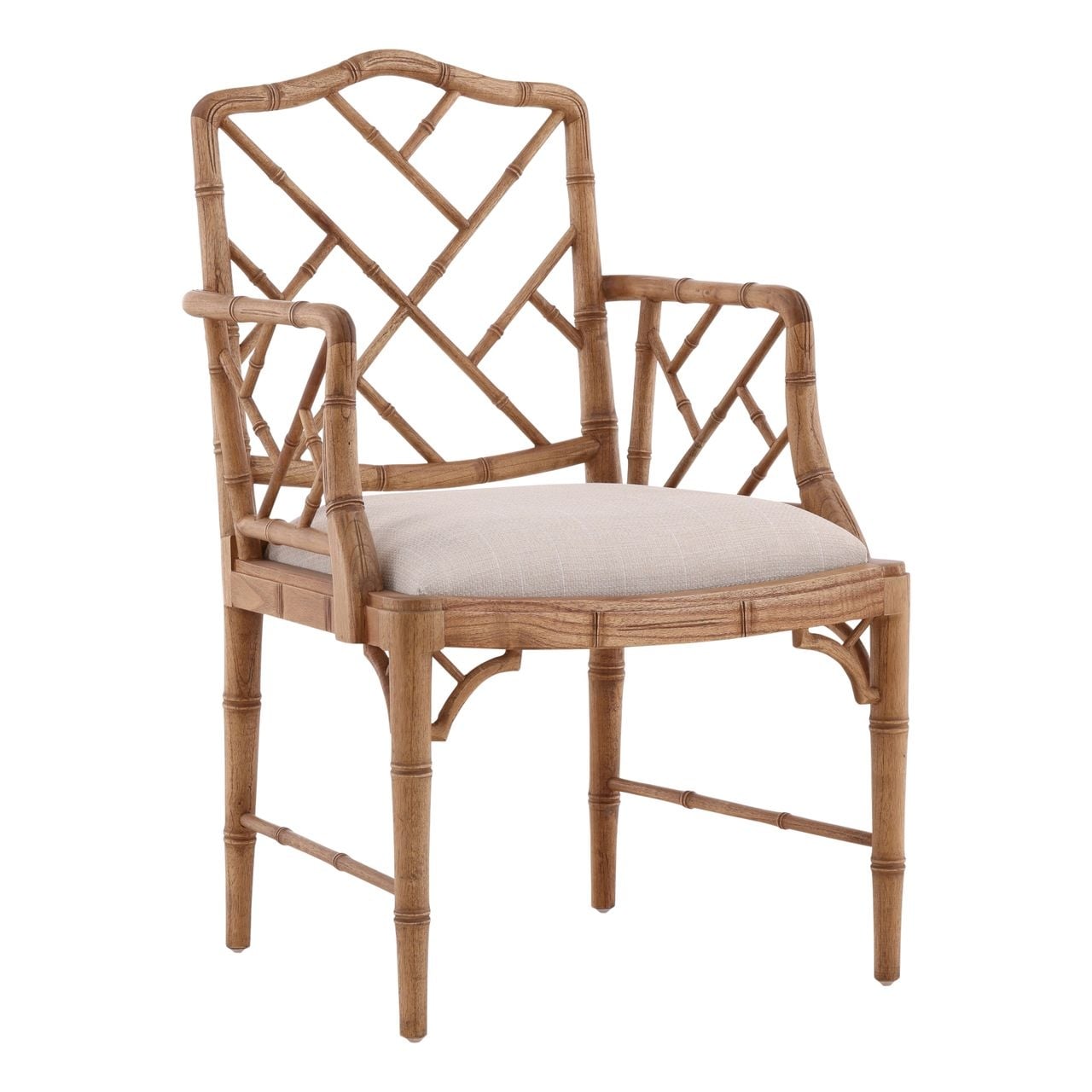Furniture Classics Sawyer Natural Mahogany Upholstered Arm Chair
