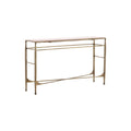 Furniture Classics Scarlett Gold Iron Marble Inlaid Slim Entryway Console