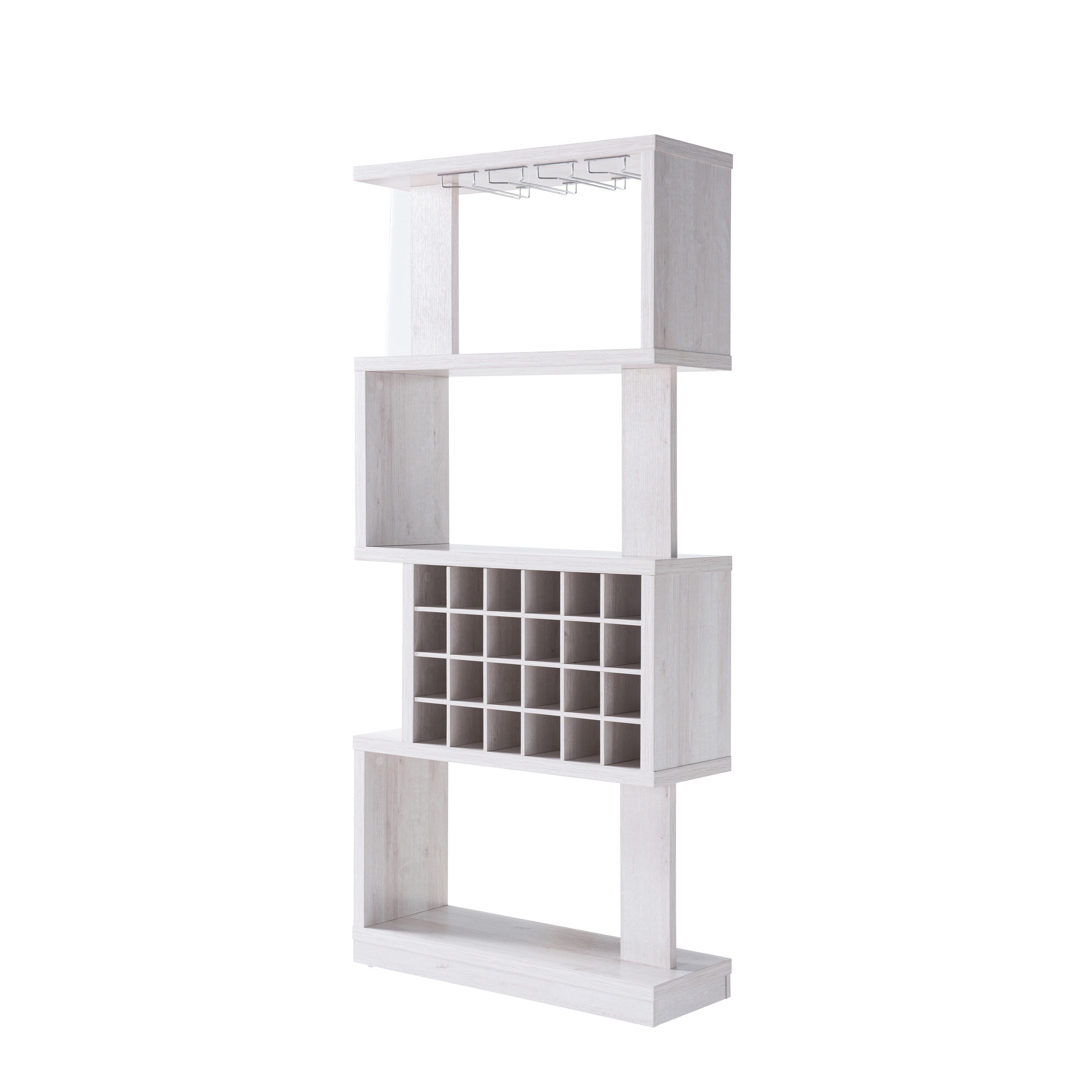 Porch Den Brickell Cappuccino 4 Tier Wine Stand Room Divider