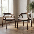 Furniture Of America Abigail Xi Mid Century Modern Handcrafted Solid Wood Dining Chairs Set Of 2
