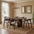 Furniture Of America Abigail Xiv Mid Century Modern 7 Piece Walnut Solid Wood Extendable Dining Set With Side Chairs