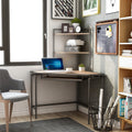 Furniture Of America Ajax Industrial Corner Desk With Usb Port