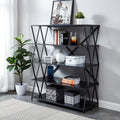 Furniture Of America Albaric Modern Black Metal Display Bookcase