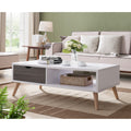 Arella Ii Modern Distressed Grey White Coffee Table By Foa