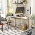 Furniture Of America Arthur Modern Copper Tone 2 Drawer Desk